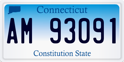 CT license plate AM93091