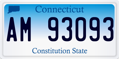 CT license plate AM93093