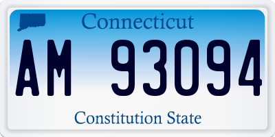 CT license plate AM93094