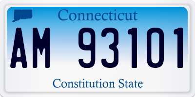 CT license plate AM93101