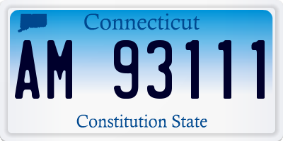 CT license plate AM93111