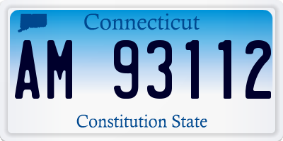CT license plate AM93112
