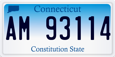 CT license plate AM93114
