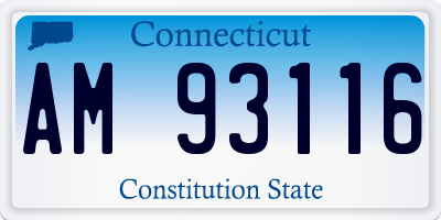 CT license plate AM93116