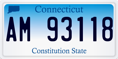 CT license plate AM93118