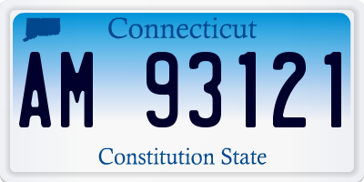 CT license plate AM93121