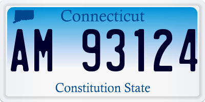 CT license plate AM93124