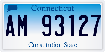 CT license plate AM93127