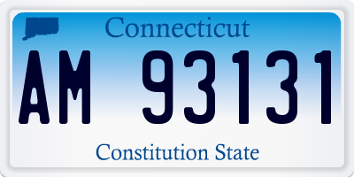 CT license plate AM93131