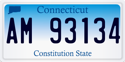 CT license plate AM93134