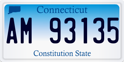 CT license plate AM93135