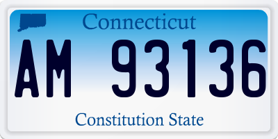 CT license plate AM93136