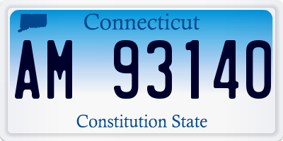 CT license plate AM93140