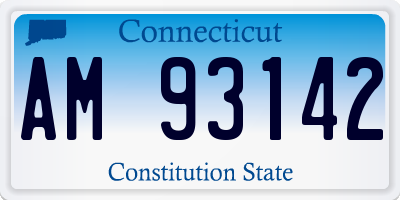 CT license plate AM93142