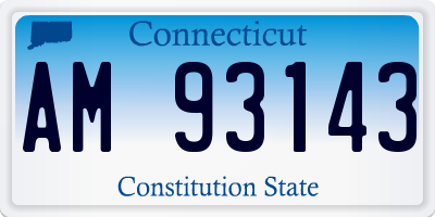 CT license plate AM93143