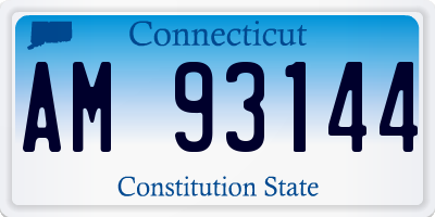 CT license plate AM93144
