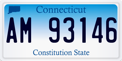 CT license plate AM93146