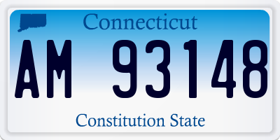 CT license plate AM93148