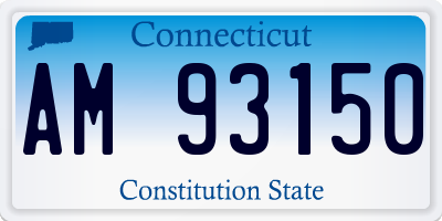 CT license plate AM93150