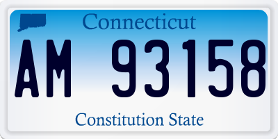 CT license plate AM93158