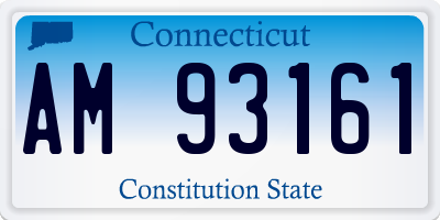 CT license plate AM93161