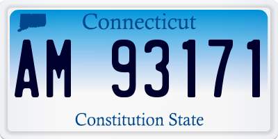 CT license plate AM93171