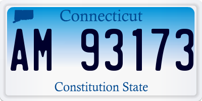 CT license plate AM93173