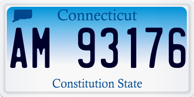 CT license plate AM93176