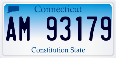 CT license plate AM93179