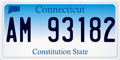 CT license plate AM93182