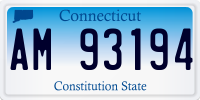 CT license plate AM93194