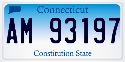 CT license plate AM93197