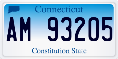 CT license plate AM93205