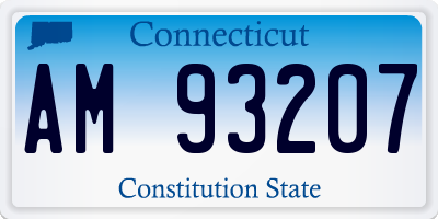CT license plate AM93207