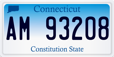 CT license plate AM93208