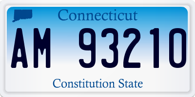 CT license plate AM93210