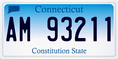 CT license plate AM93211