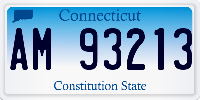 CT license plate AM93213