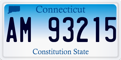 CT license plate AM93215