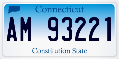 CT license plate AM93221