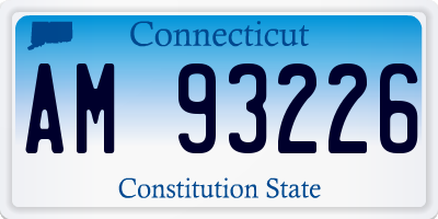 CT license plate AM93226