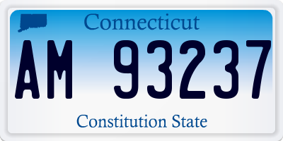 CT license plate AM93237