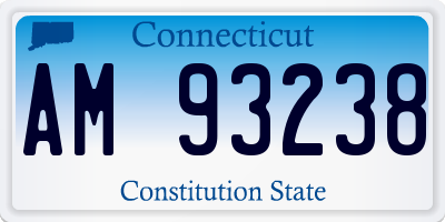 CT license plate AM93238
