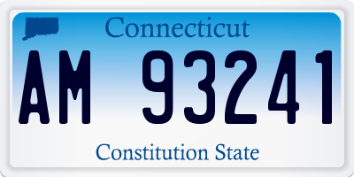 CT license plate AM93241