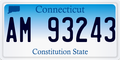 CT license plate AM93243