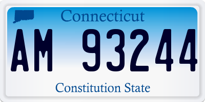 CT license plate AM93244