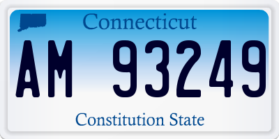 CT license plate AM93249
