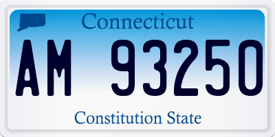 CT license plate AM93250