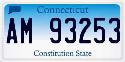 CT license plate AM93253