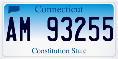 CT license plate AM93255